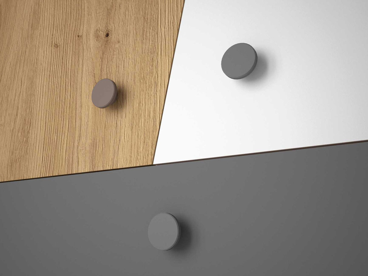 Hylly Almira 104 (Artisaanitammi + Valkoinen + Harmaa)