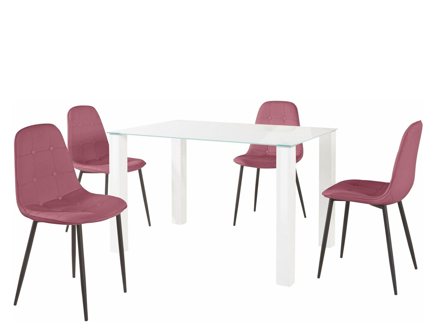 Ruokailuryhmä Denton 267 (Valkoinen + Pinkki + Musta)