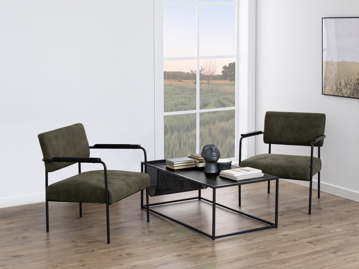 Sohvapöytä Norsica Sevferi 130 (Musta tuhka + Musta)