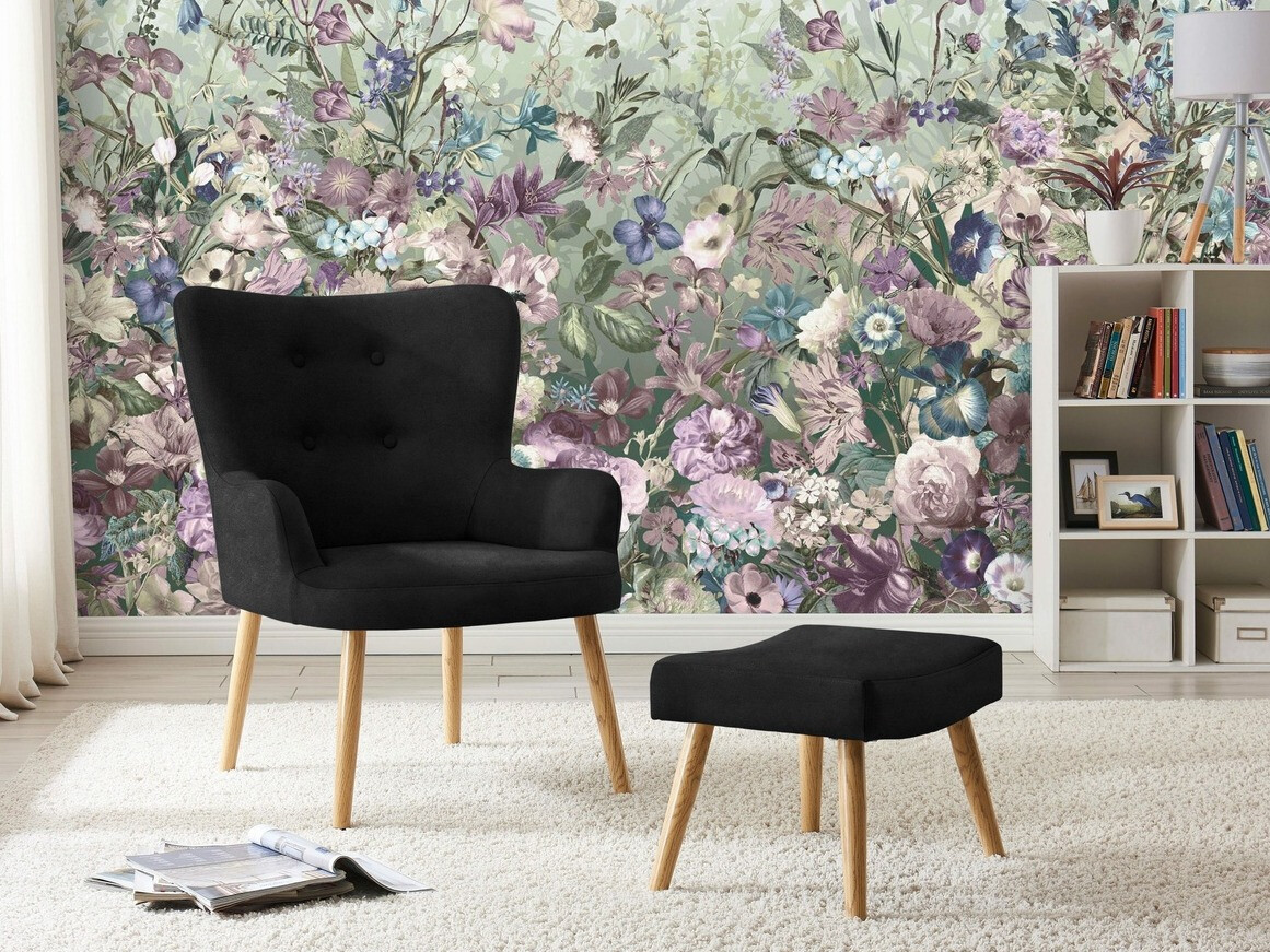 Nojatuoli Denton 304 (Musta + Vaalea puu)