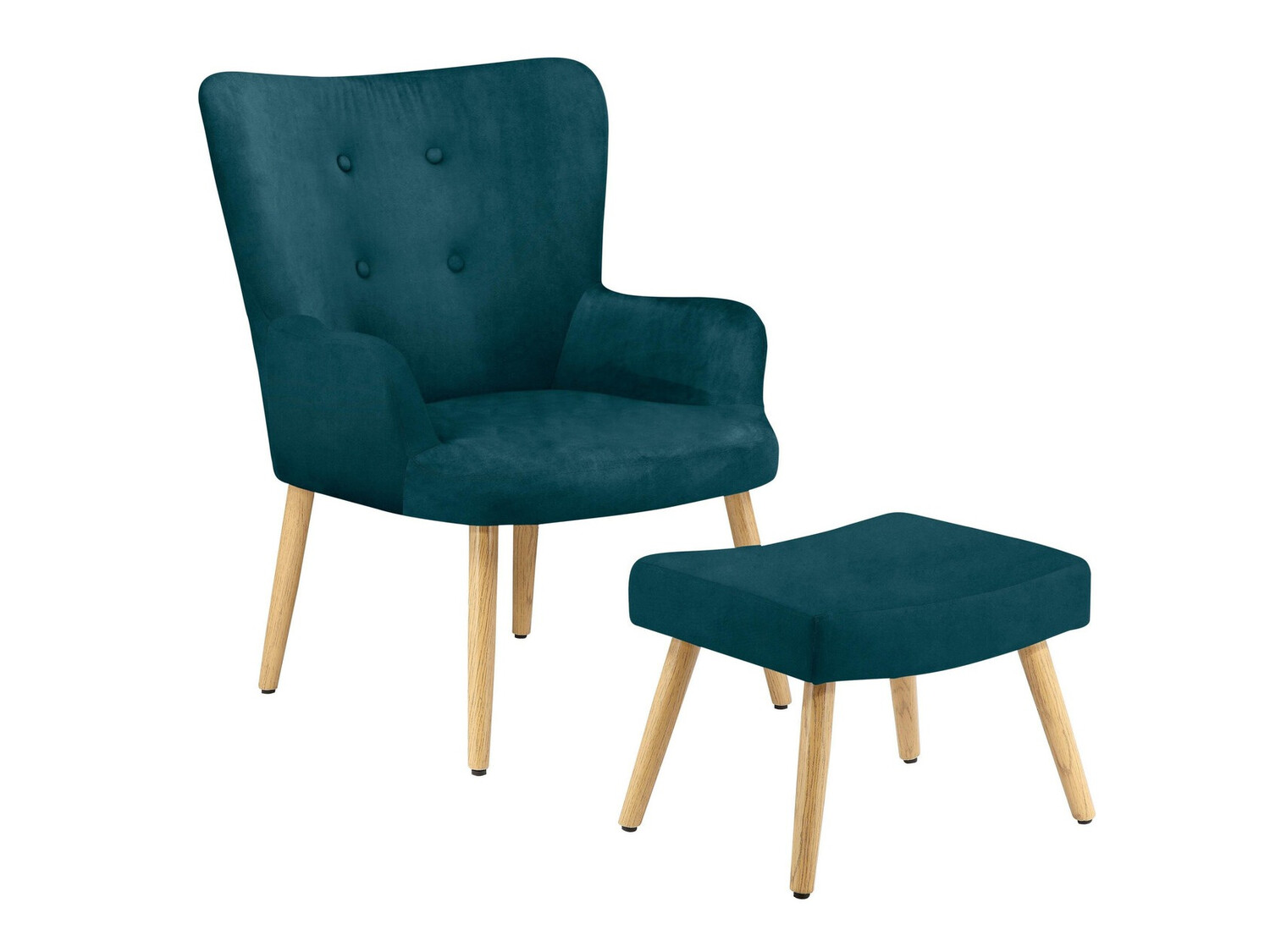 Nojatuoli Denton 304 (Turkoosi + Vaalea puu)