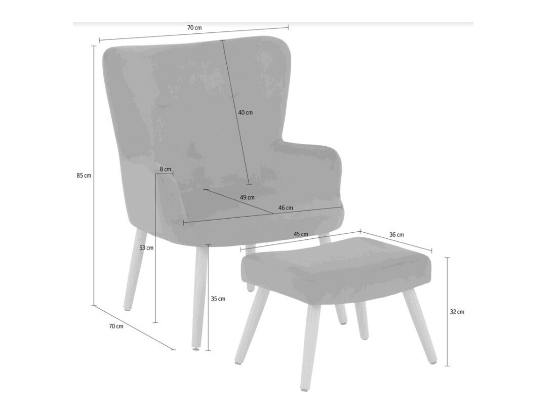 Nojatuoli Denton 304 (Turkoosi + Vaalea puu)