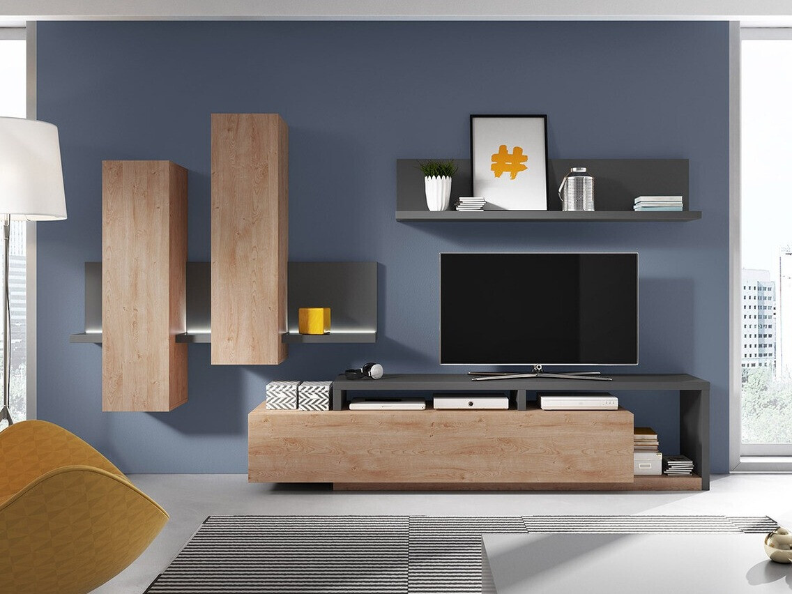 Olohuonesetti Lutiva 100 (Antrasiitti + Ribbec tammi)