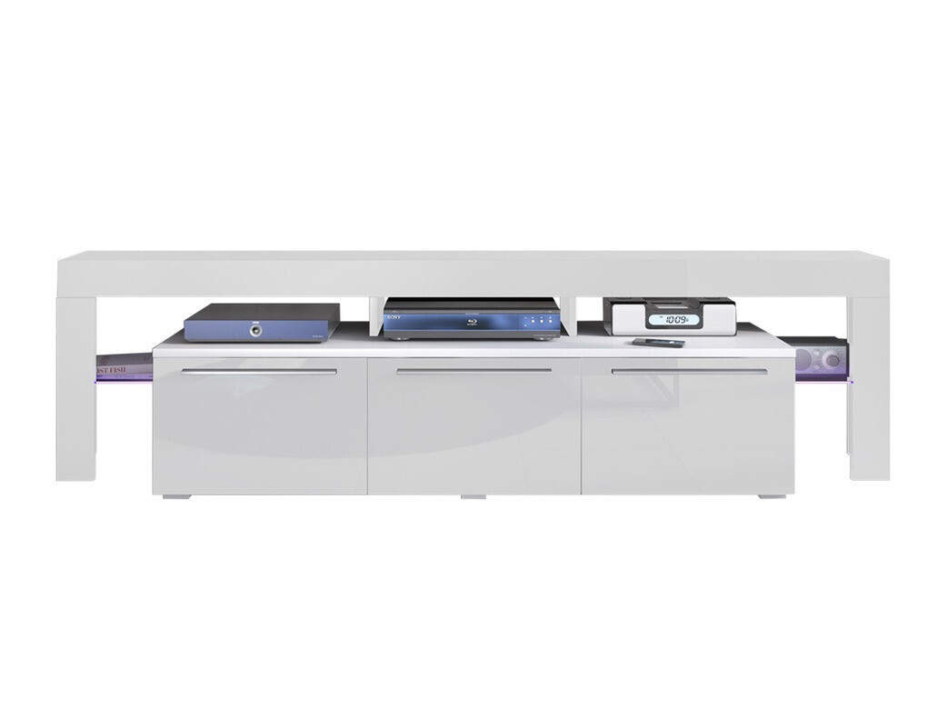 TV-taso Arbor (Valkoinen + Kiiltävä valkoinen)