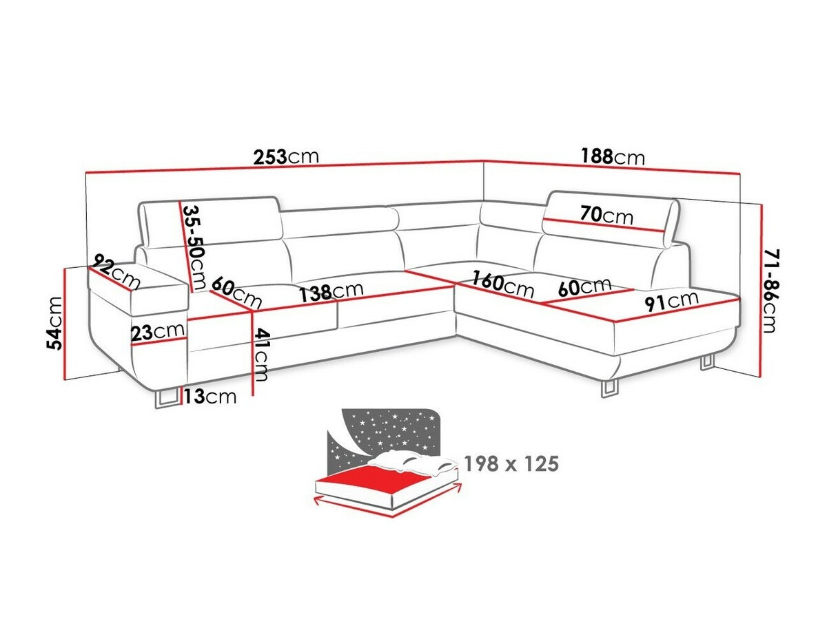 Kulmasohva Comfivo Liberta (Lux 05 + Lux 06)