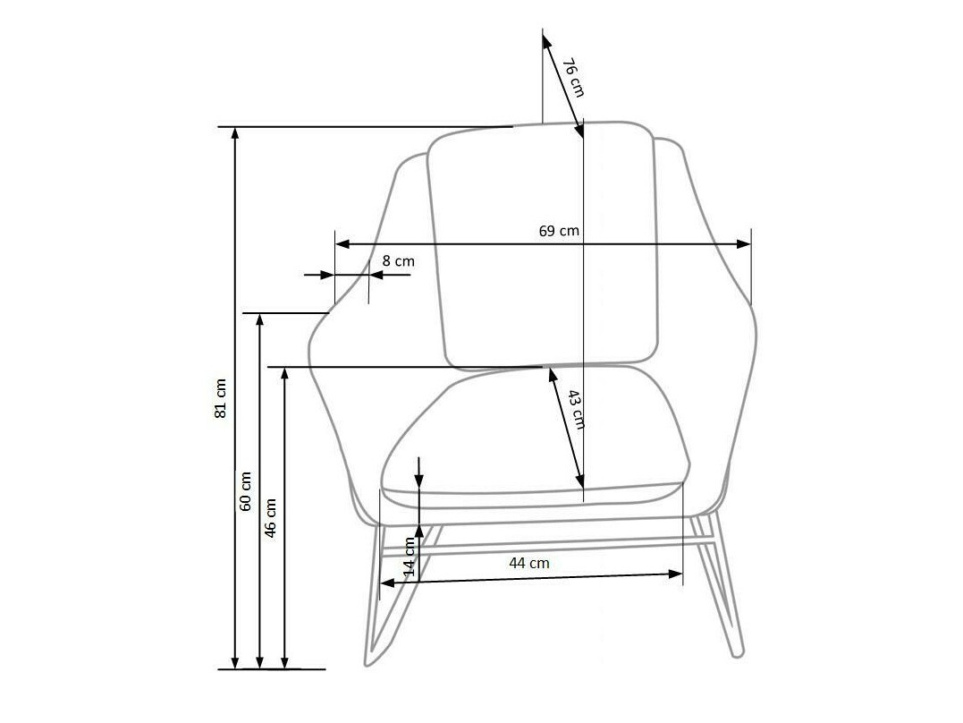 Nojatuoli Houston 846 (Turkoosi + Kultainen)