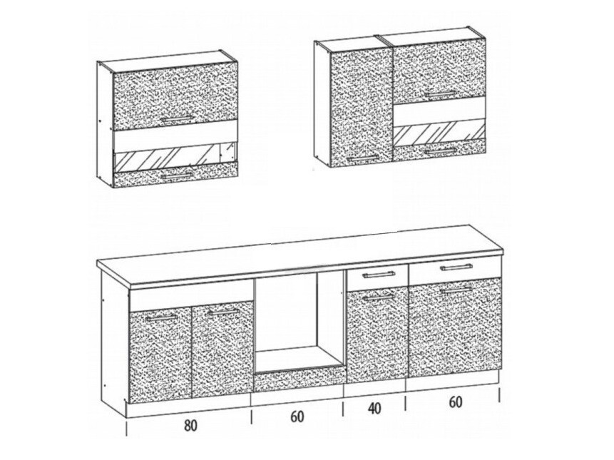 Moduulikeittiöryhmä Mode White 127