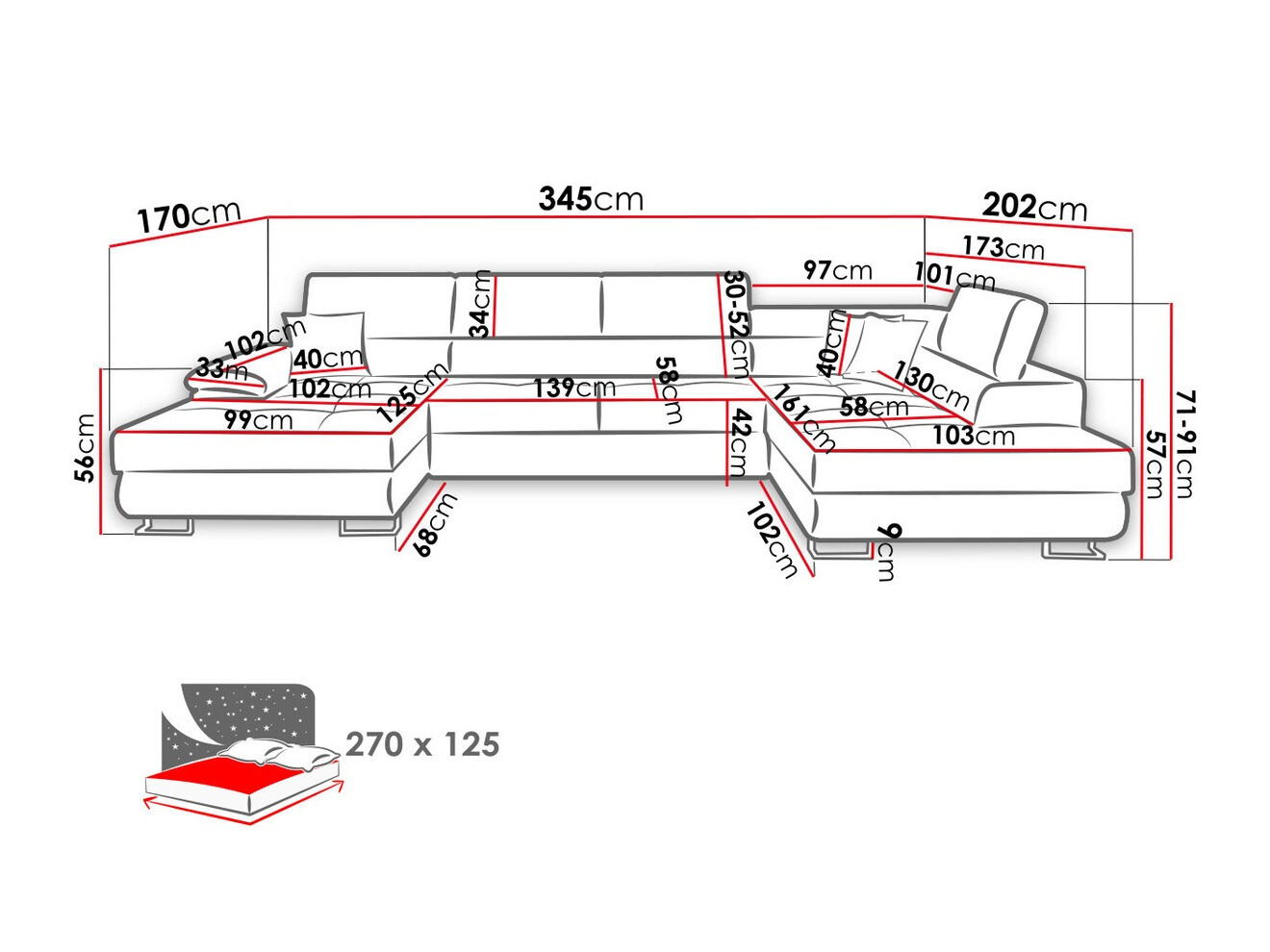 Kulmasohva Comfivo Ruta IV (Uttario Velvet 2979 + Senegal 825)