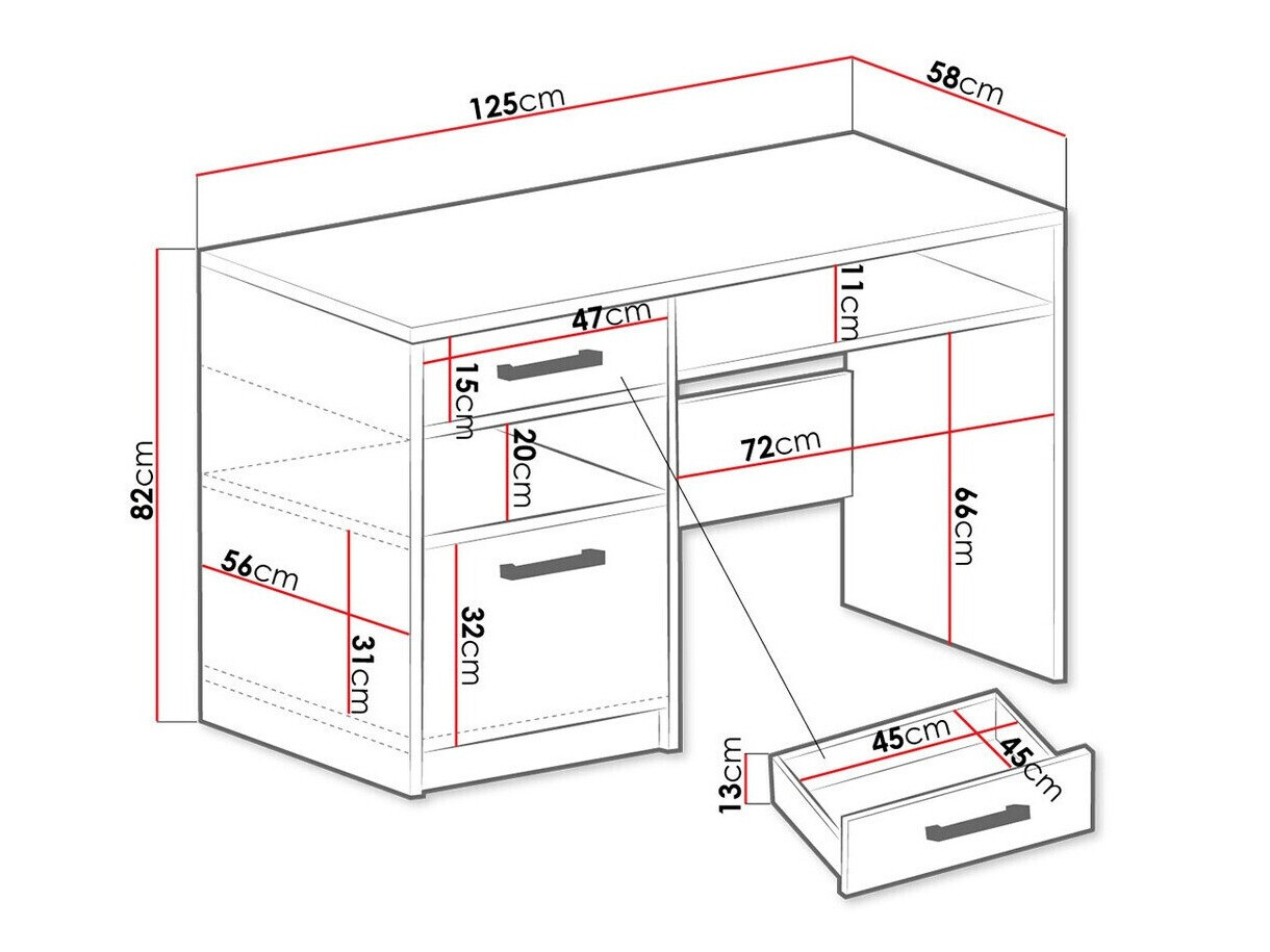Työpöytä Delbalo 102 (Vihreä + Kultainen)