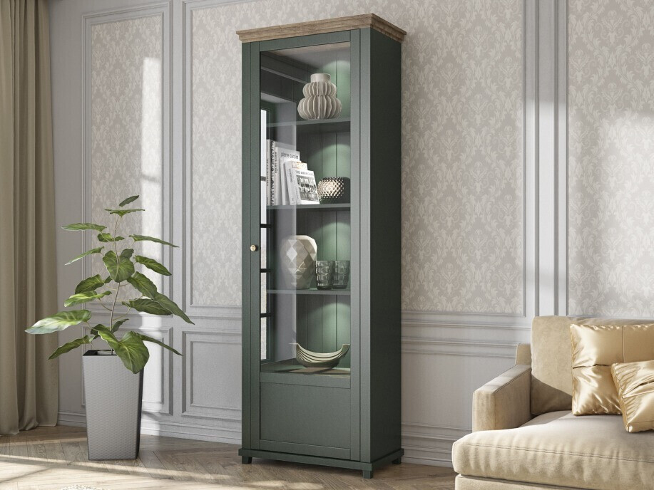 Hylly Tolnue 101 (Tummanvihreä + Lefkas tammi)