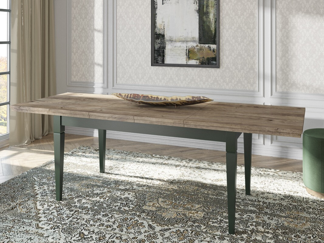 Pöytä Tolnue 107 (Tummanvihreä + Lefkas tammi)