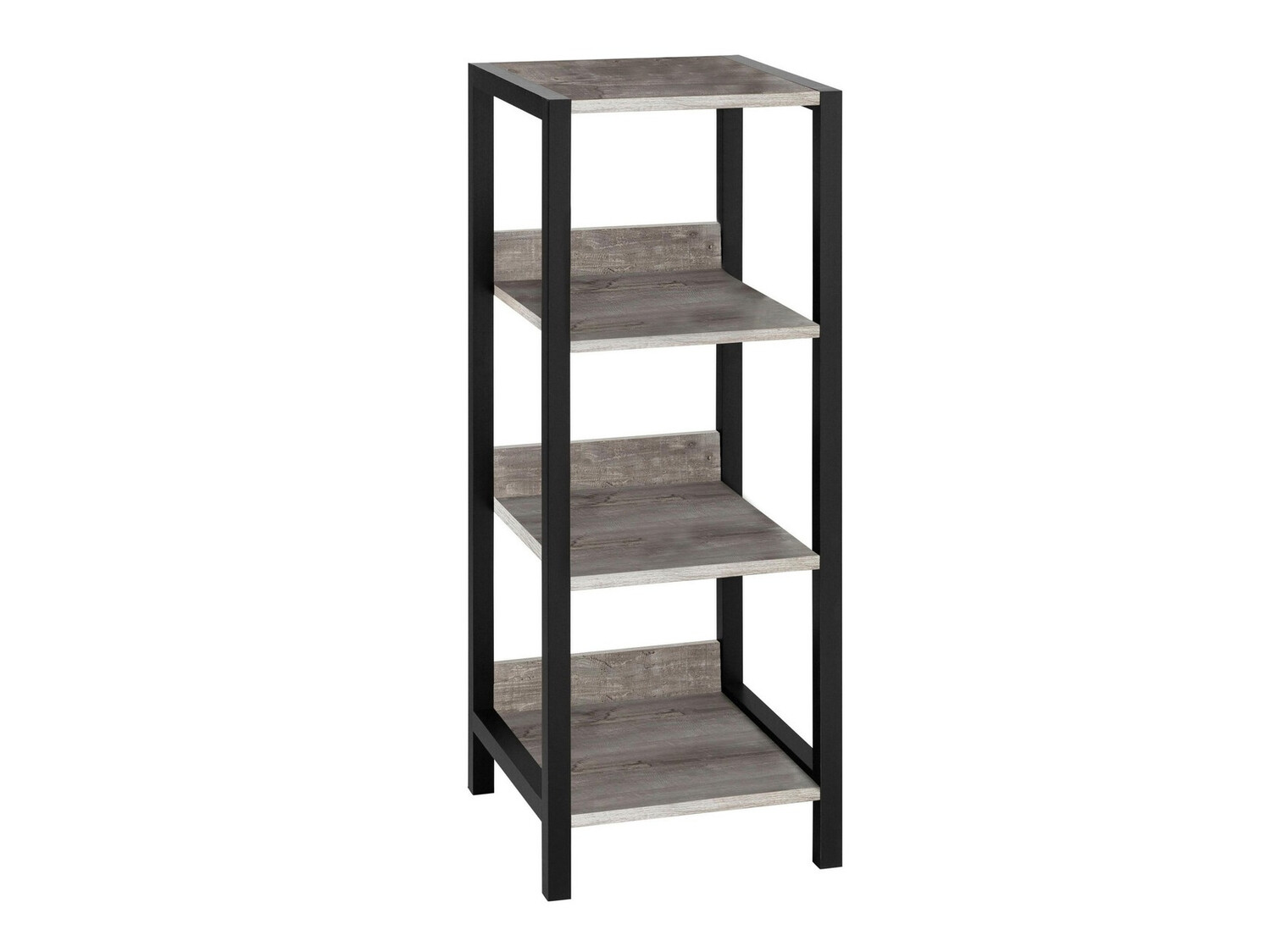 Hylly Larnovo 107 (Harmaa tammi + Musta)