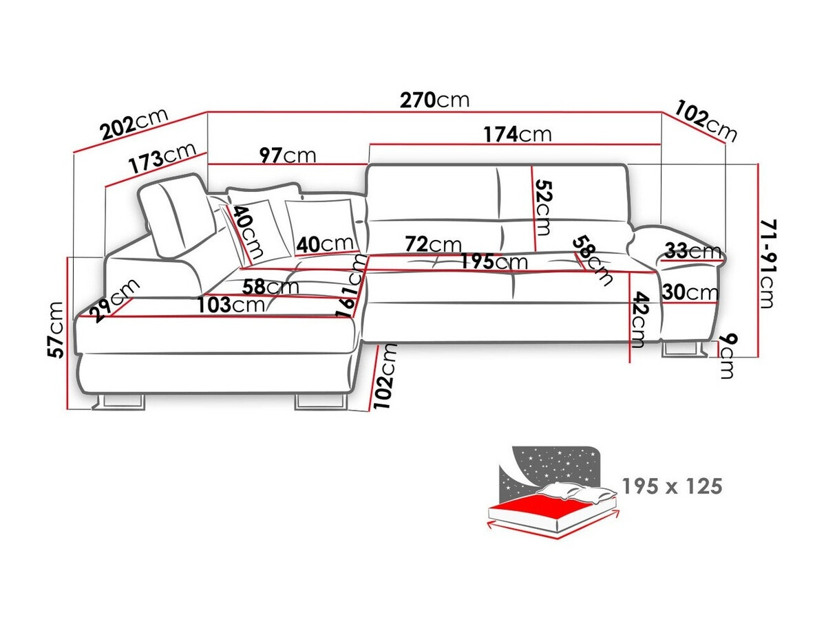 Kulmasohva Comfivo Ruta II (Uttario Velvet 2979 + Senegal 825)