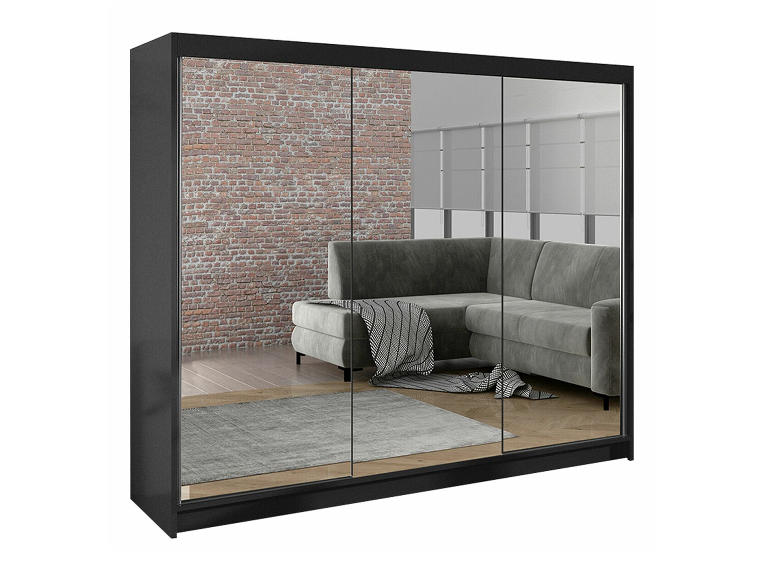 Vaatekaappi Closico Durion III (Musta)