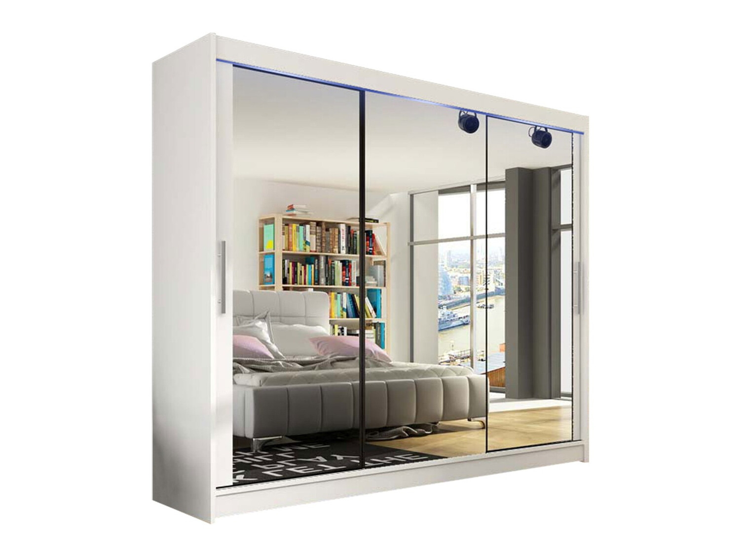 Vaatekaappi Closico Ordo III (Valkoinen)