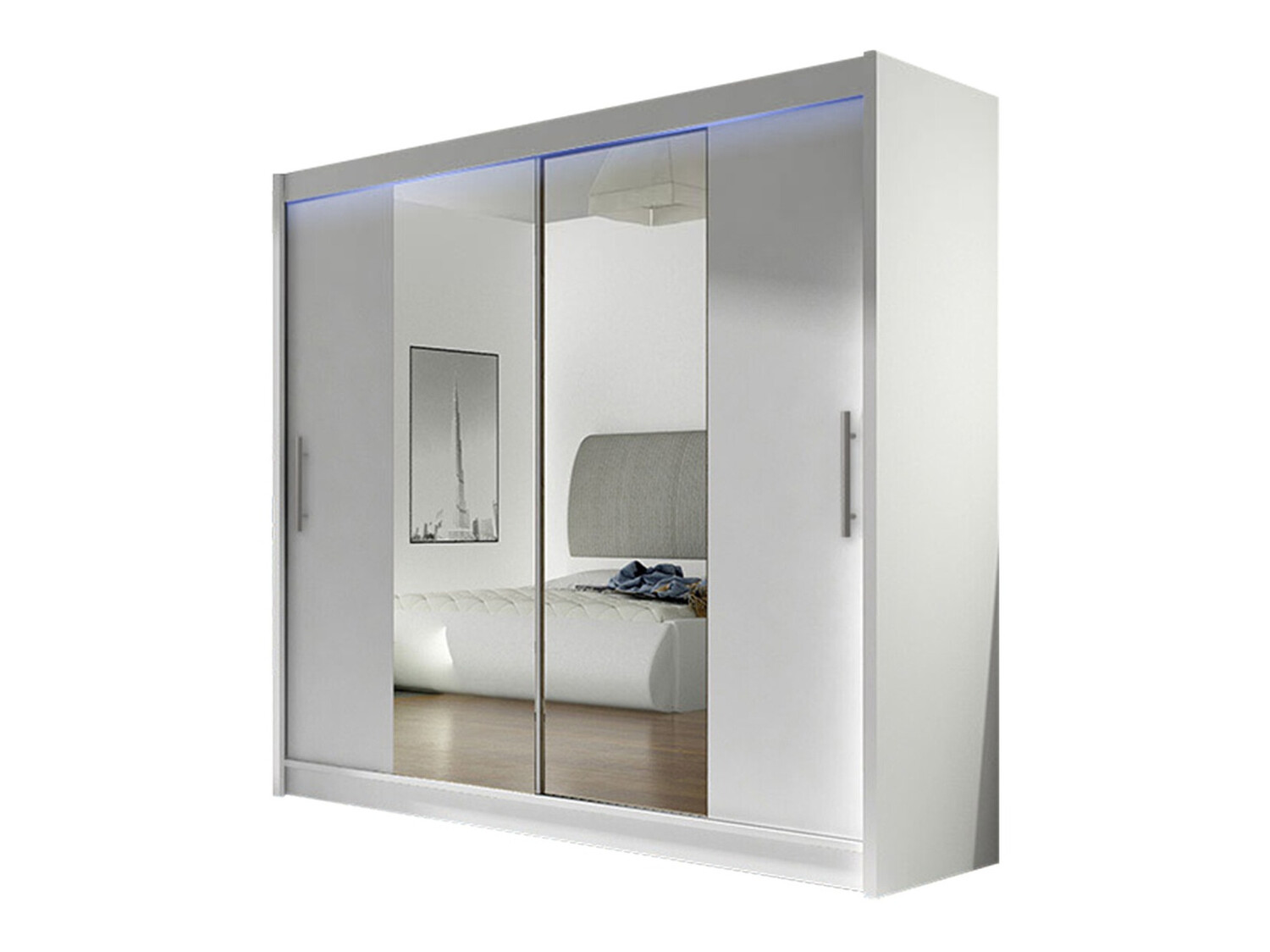 Vaatekaappi Closico Pallor II (Valkoinen)