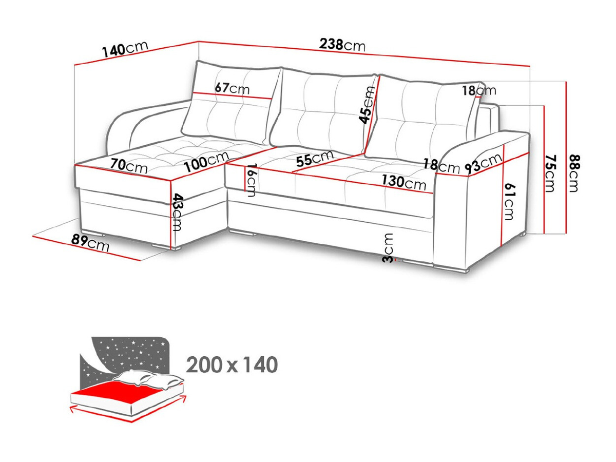 Kulmasohva Boulder 101 (Malmo 90 + 1114/60)