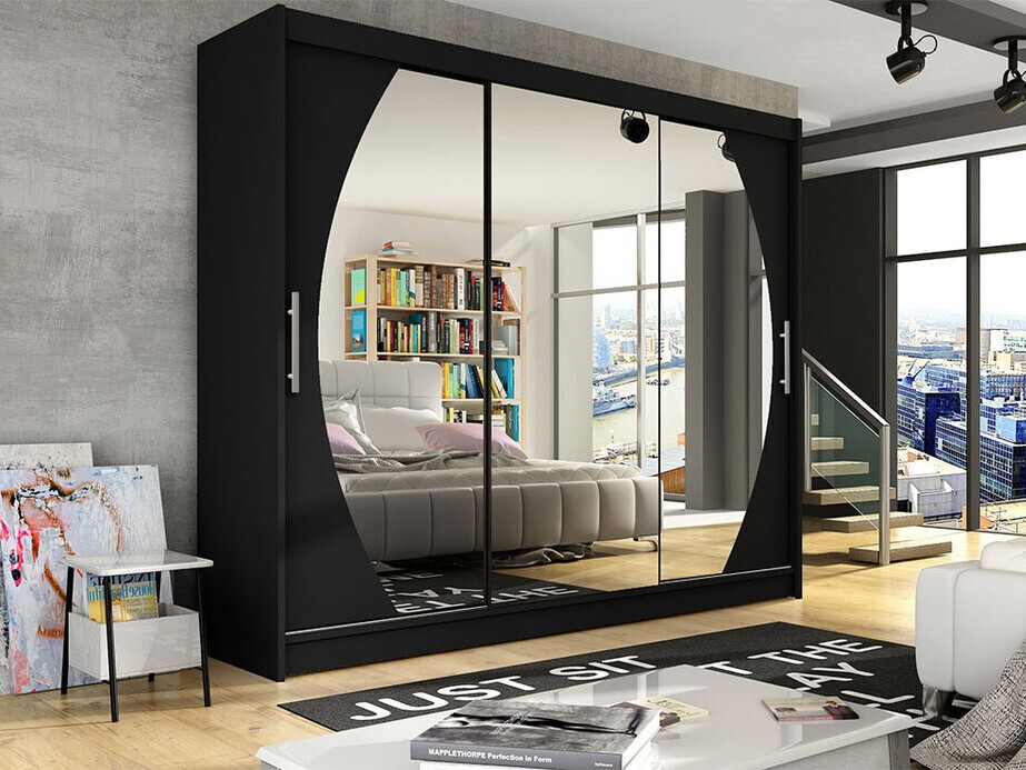 Vaatekaappi Closico 130 (Musta)