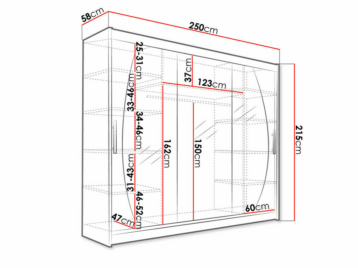 Vaatekaappi Closico Ordo V (Valkoinen)