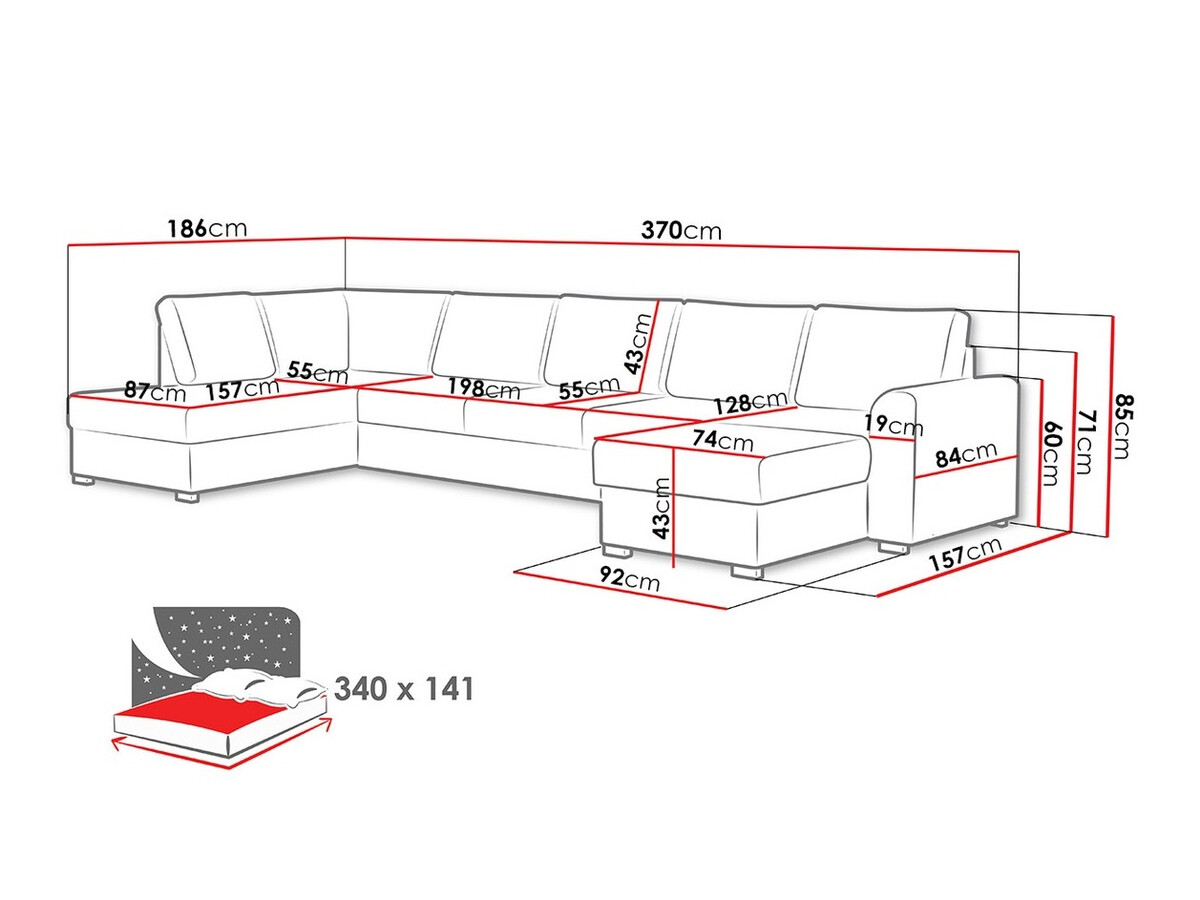 Kulmasohva Comfivo Flumen III (Abriamo 03)