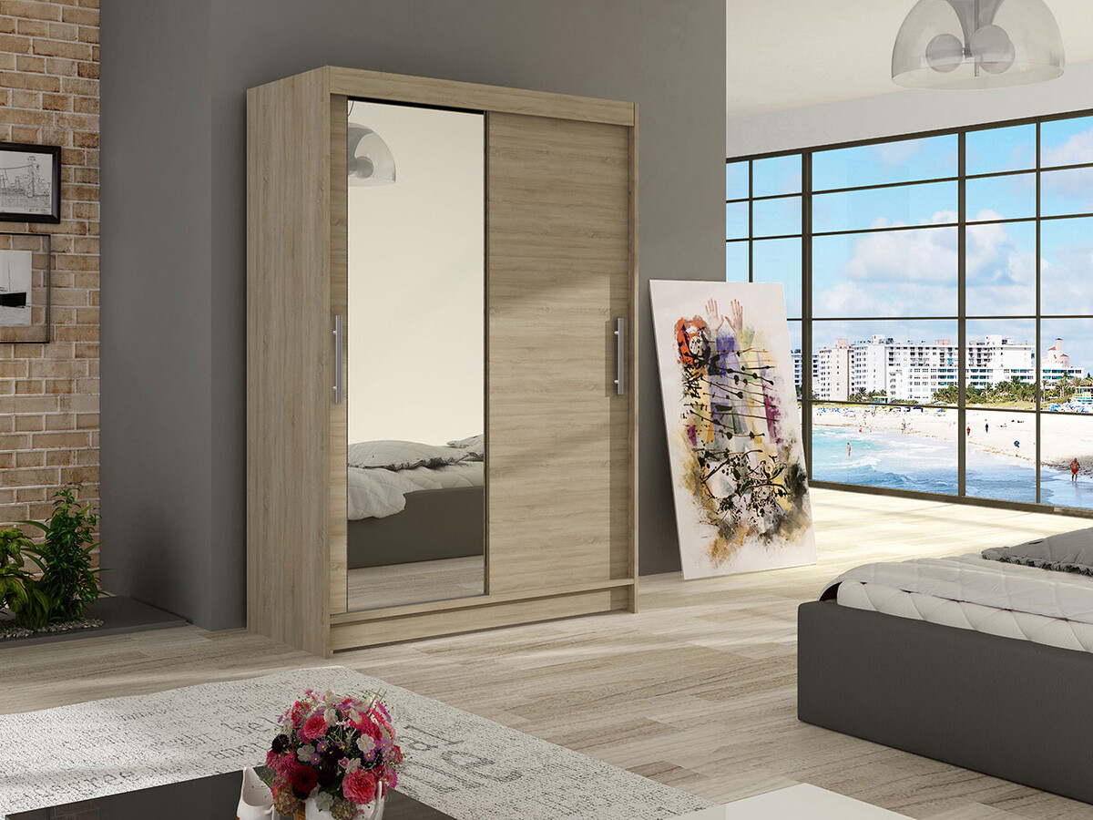 Vaatekaappi Closico 128 (Sonoma-tammi)