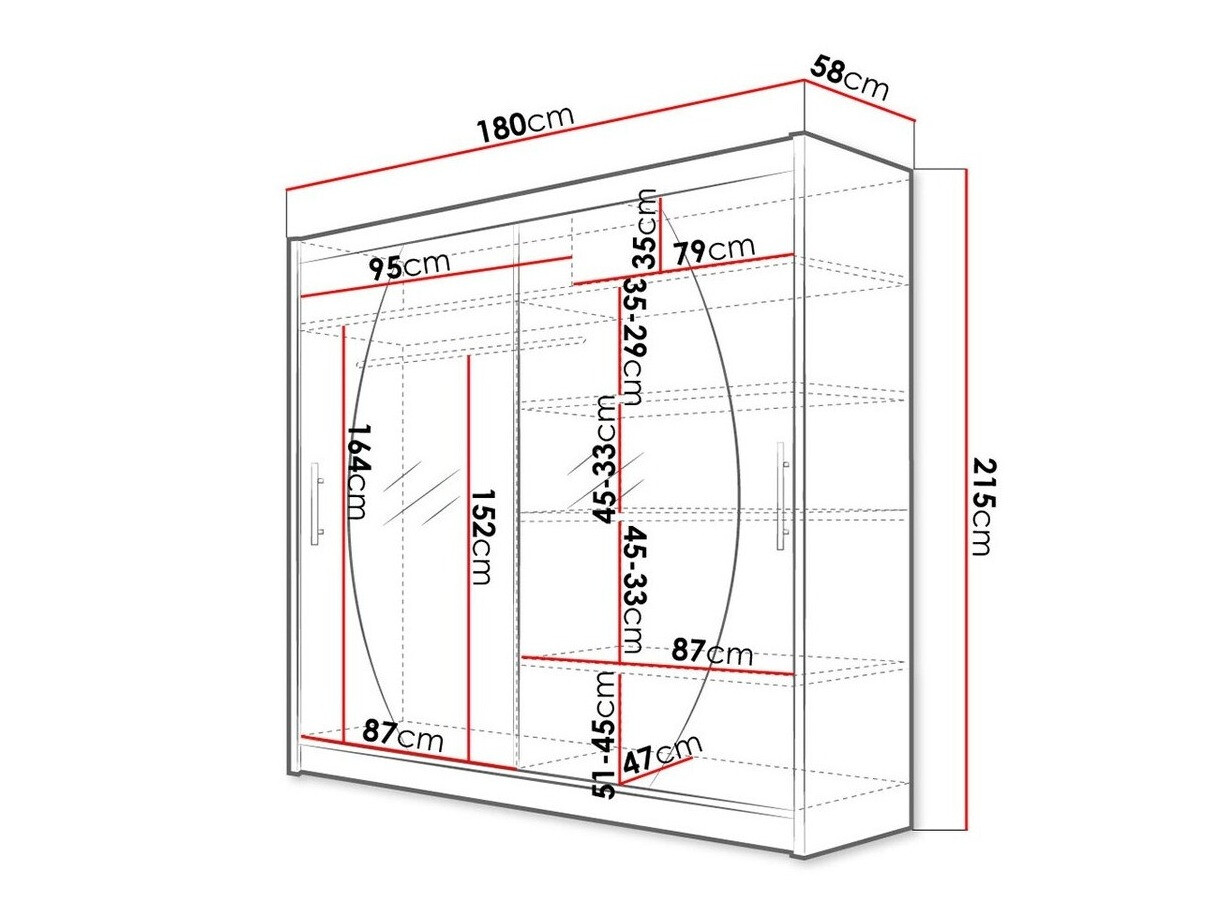 Vaatekaappi Closico Pallor IV (Valkoinen)