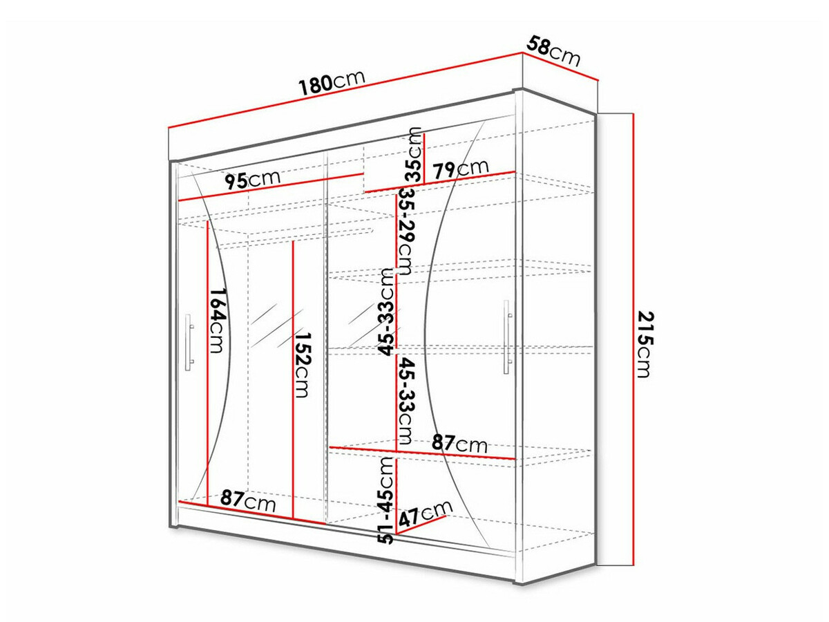 Vaatekaappi Closico Pallor V (Valkoinen)