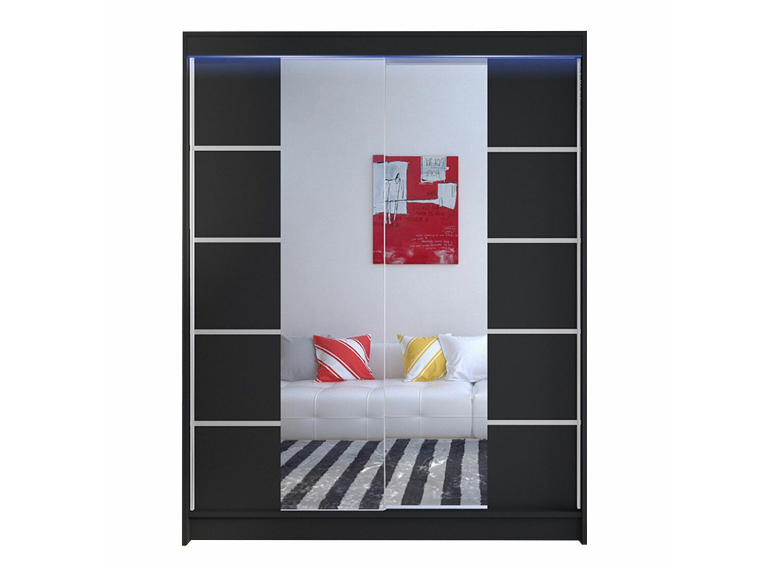 Vaatekaappi Closico Vastor V (Musta)