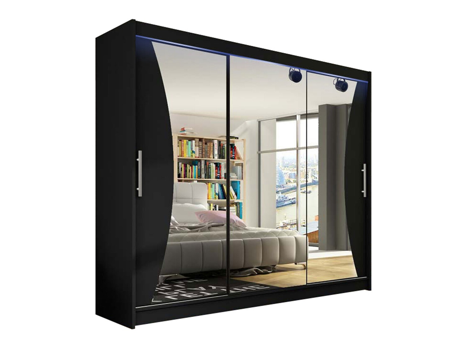 Vaatekaappi Closico Ordo IV (Musta)