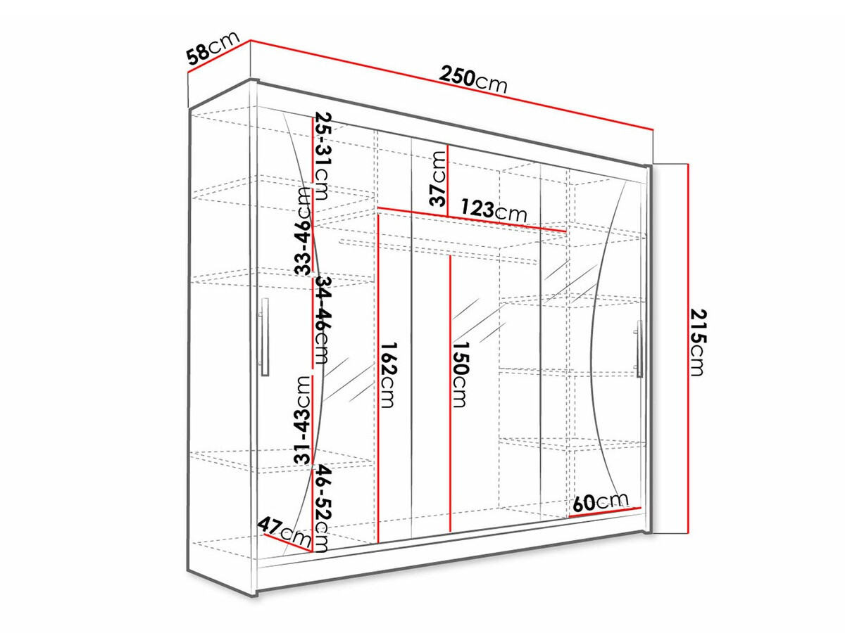 Vaatekaappi Closico Ordo IV (Valkoinen)