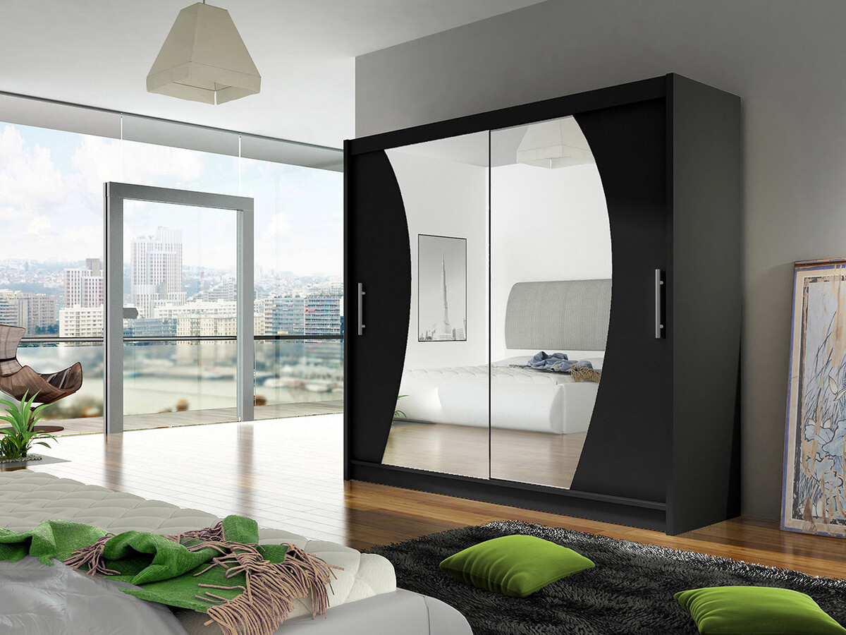 Vaatekaappi Closico Pallor IX (Musta)