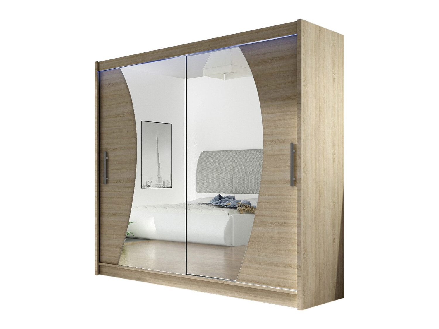 Vaatekaappi Closico Pallor IX (Sonoma-tammi)