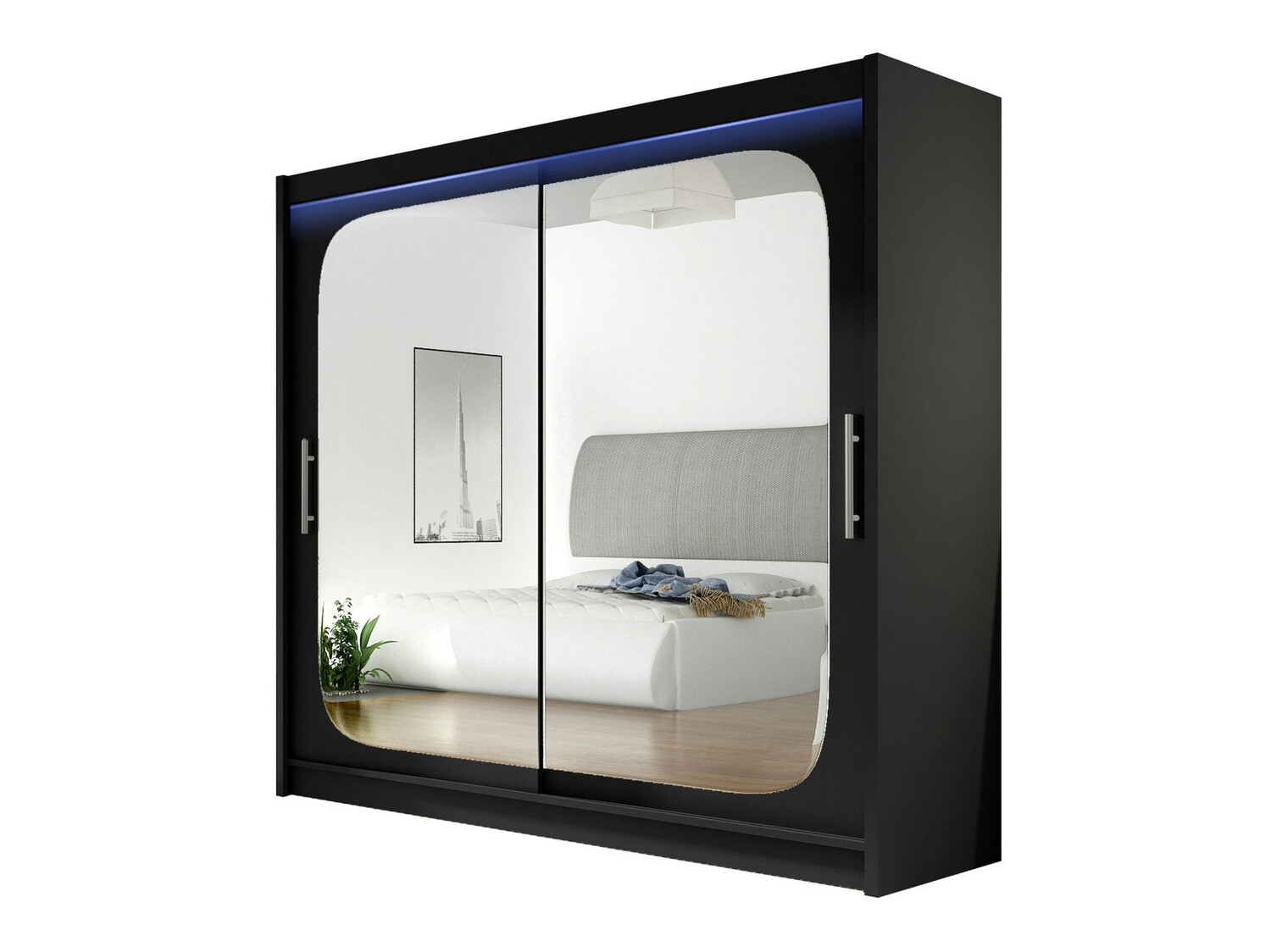 Vaatekaappi Closico Pallor VIII (Musta)