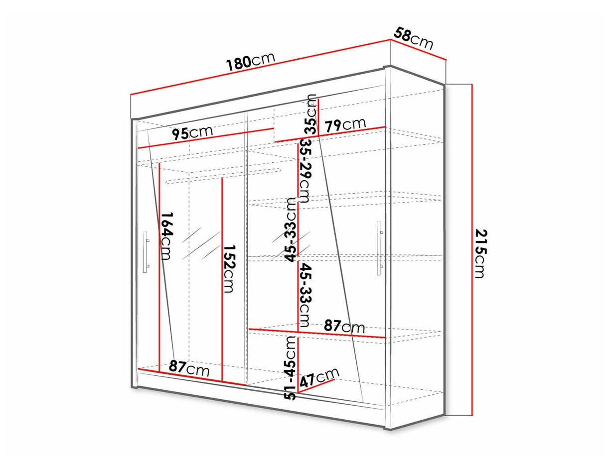 Vaatekaappi Closico Pallor XIV (Valkoinen)