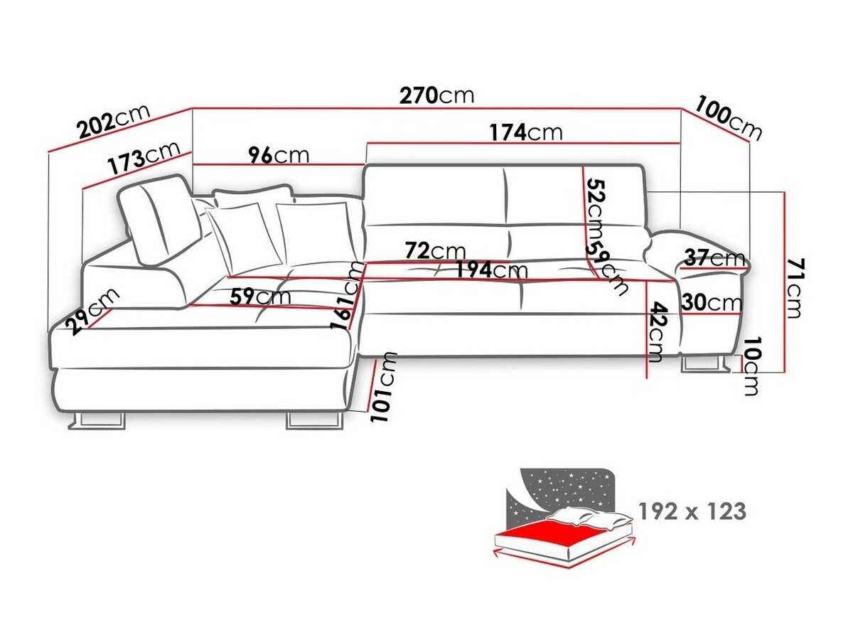 Kulmasohva Comfivo Ruta III (Soft 011 + Lux 06)