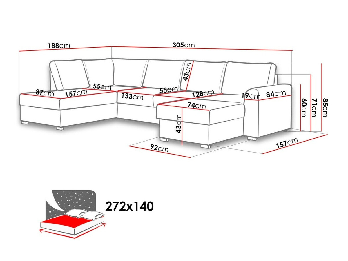 Kulmasohva Comfivo Flumen II (Abriamo 04)