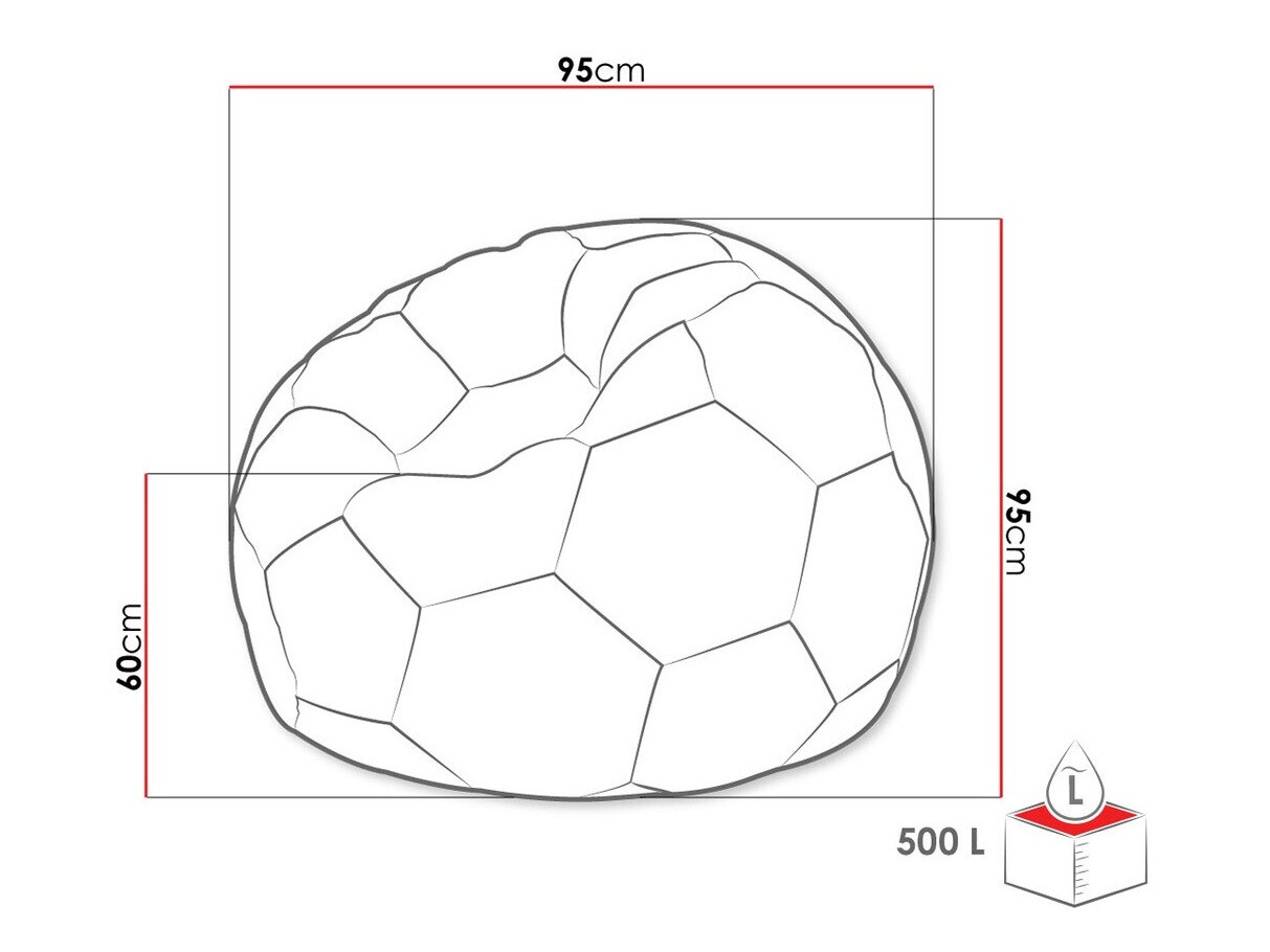 Säkkituoli Comfivo Pectus (Valkoinen + Musta)