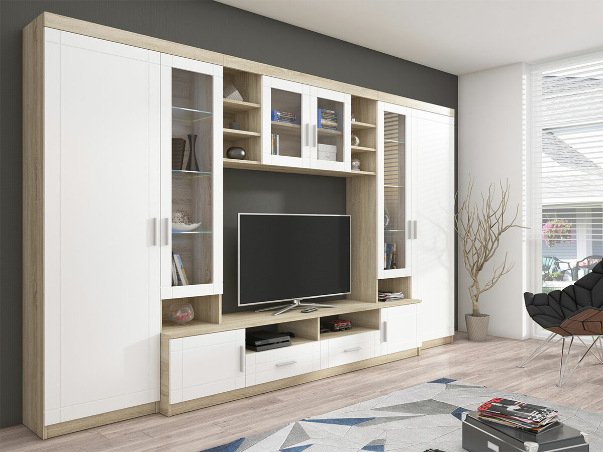 Olohuonesetti Tucson 108 (Sonoma-tammi + Valkoinen)