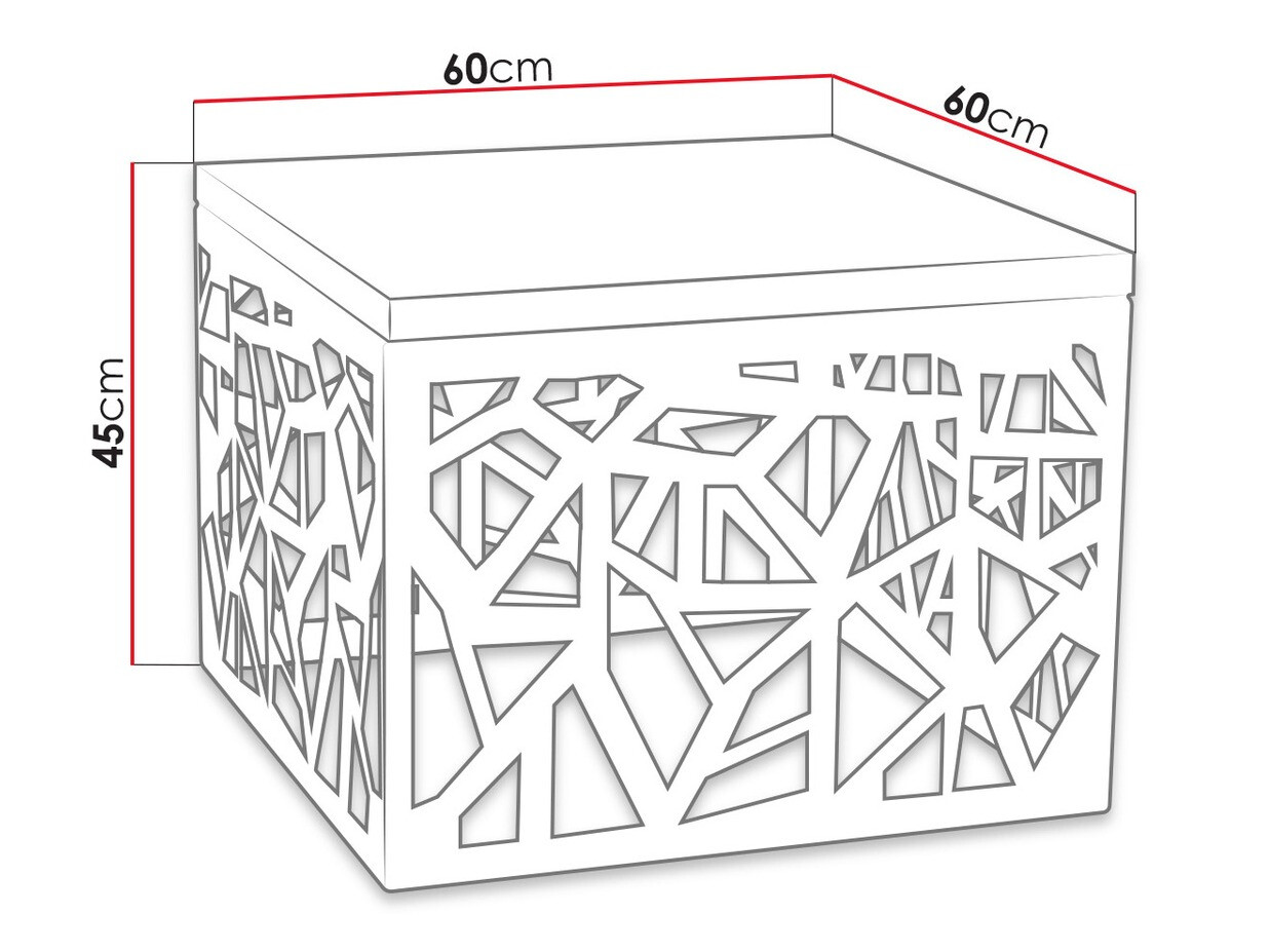 Sohvapöytä Germantown 102 (Mattamusta + Kiiltävä valkoinen)