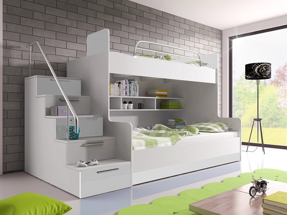 Kerrossänky Salmere 111 (Valkoinen + Kiiltävä valkoinen)