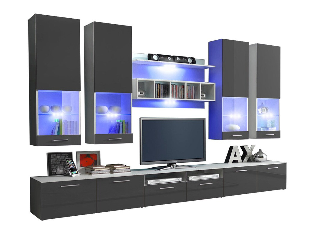 Olohuonesetti Caelum (Valkoinen + Kiiltävä harmaa)