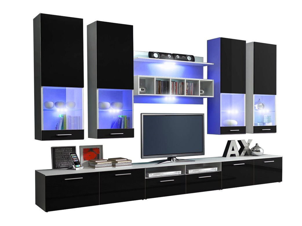 Olohuonesetti Caelum (Valkoinen + Kiiltävä musta)