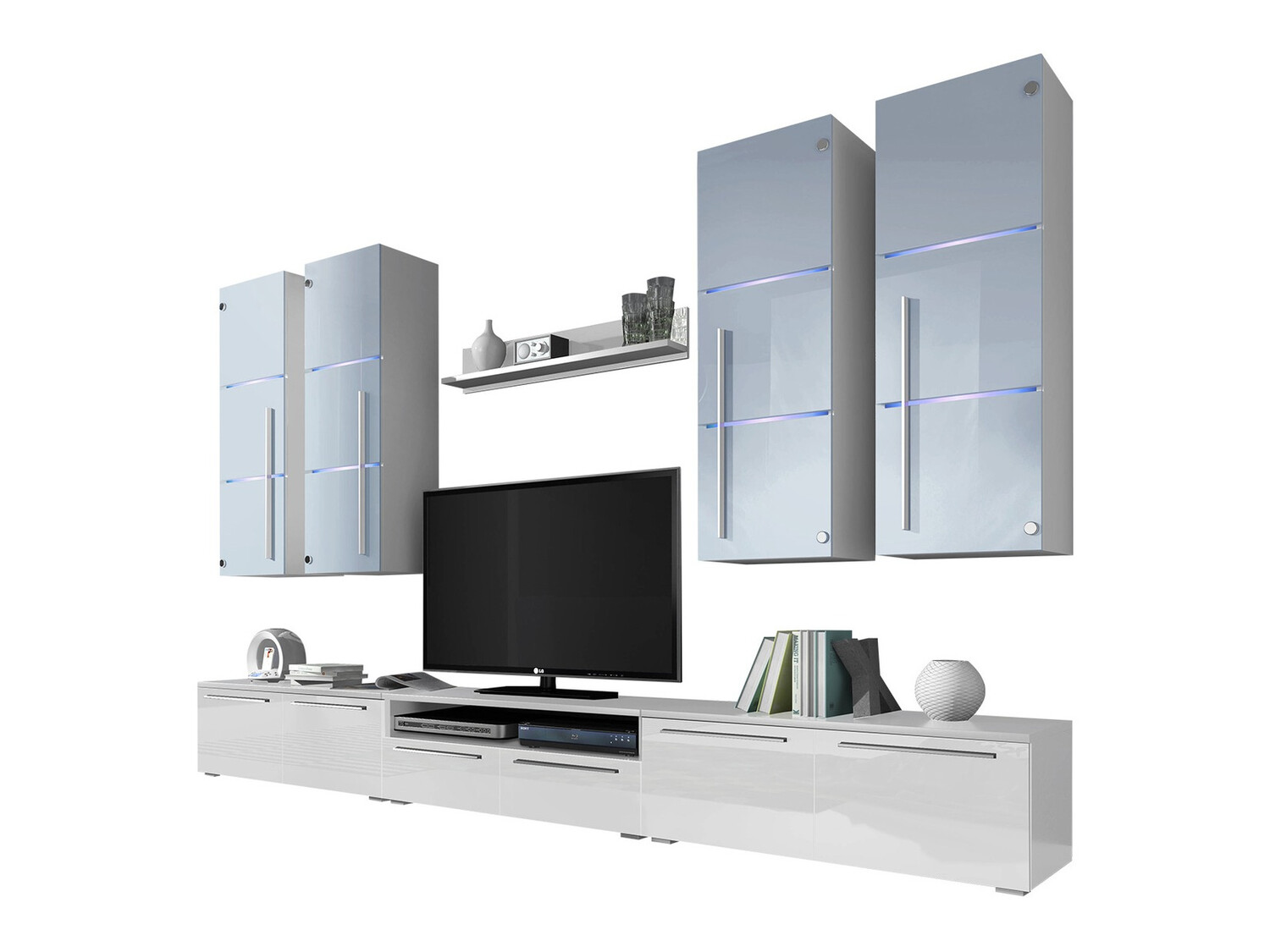 Olohuonesetti Flos (Valkoinen + Kiiltävä valkoinen)