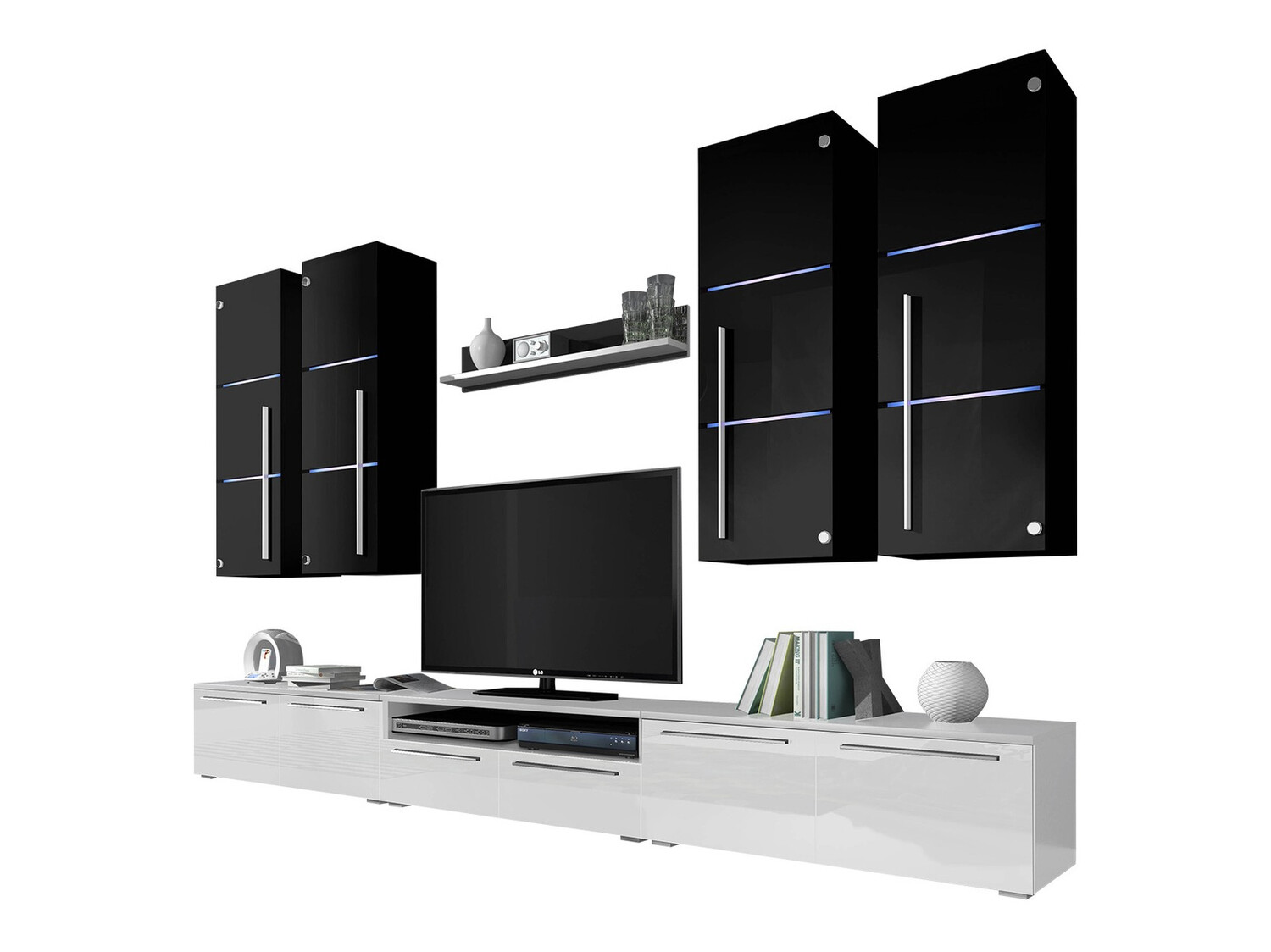 Olohuonesetti Flos (Valkoinen + Kiiltävä valkoinen)