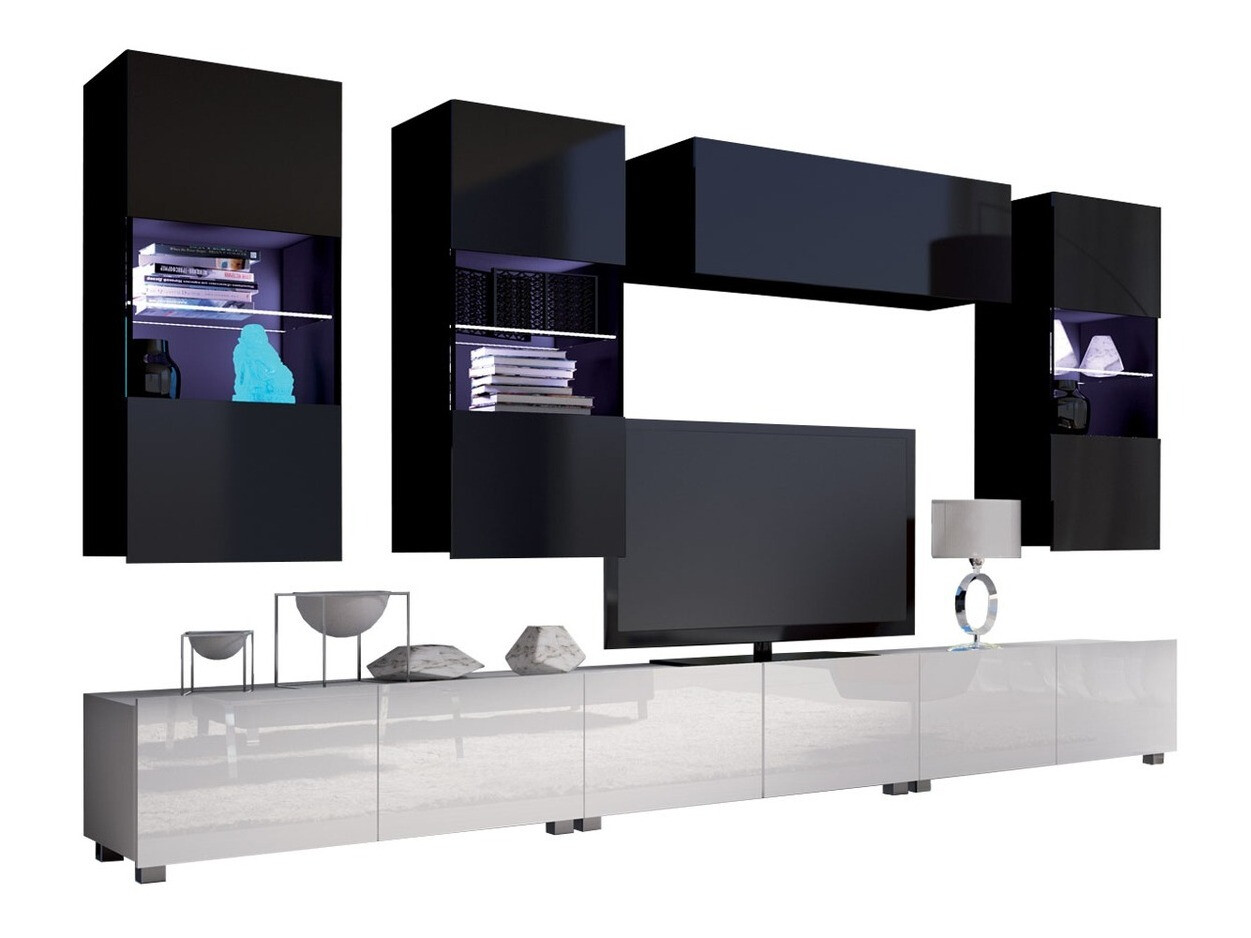 Olohuonesetti Remus XI (Valkoinen + Kiiltävä valkoinen + Musta + Kiiltävä musta)