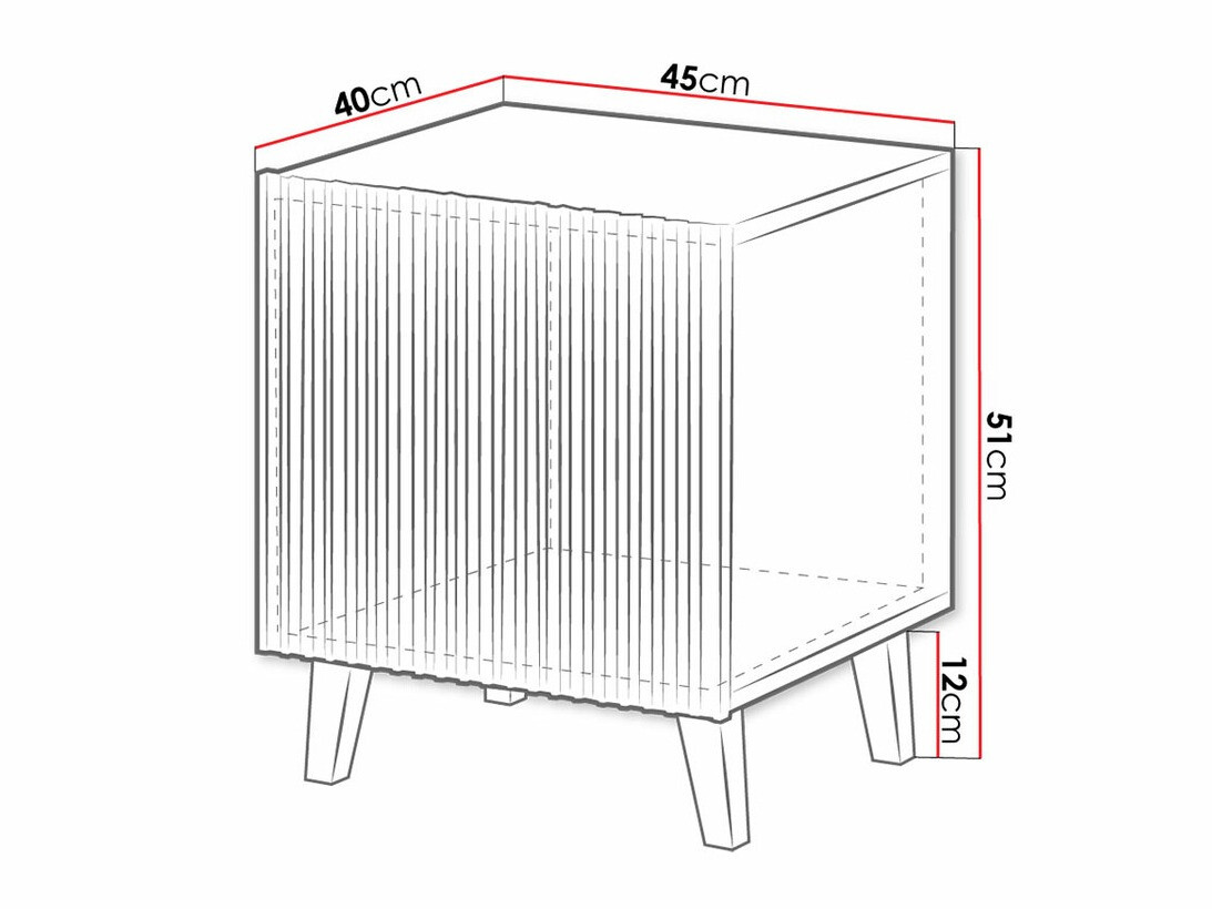 Yöpöytä Levmari 107 (Musta + Kultainen) (2kpl.)