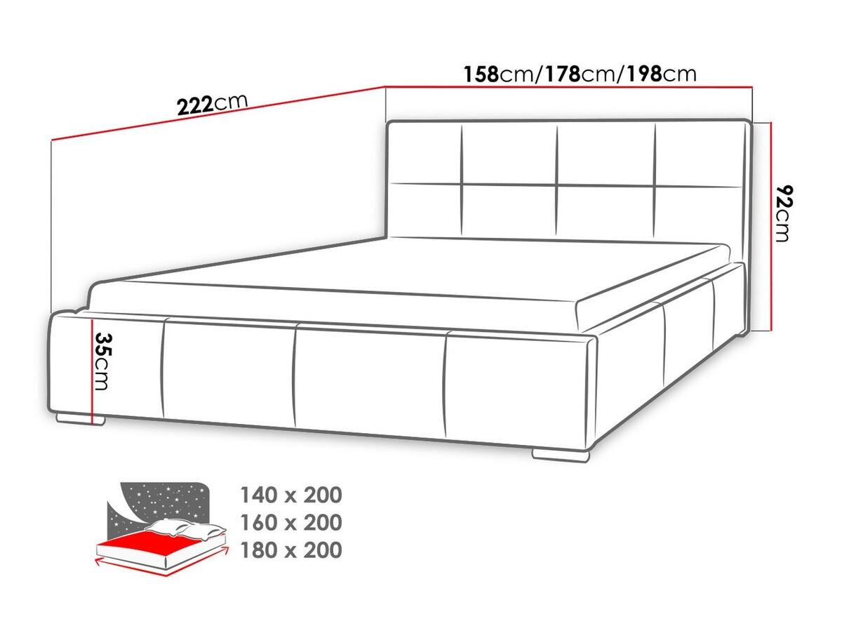 Sänky Lyra (Soft 020)