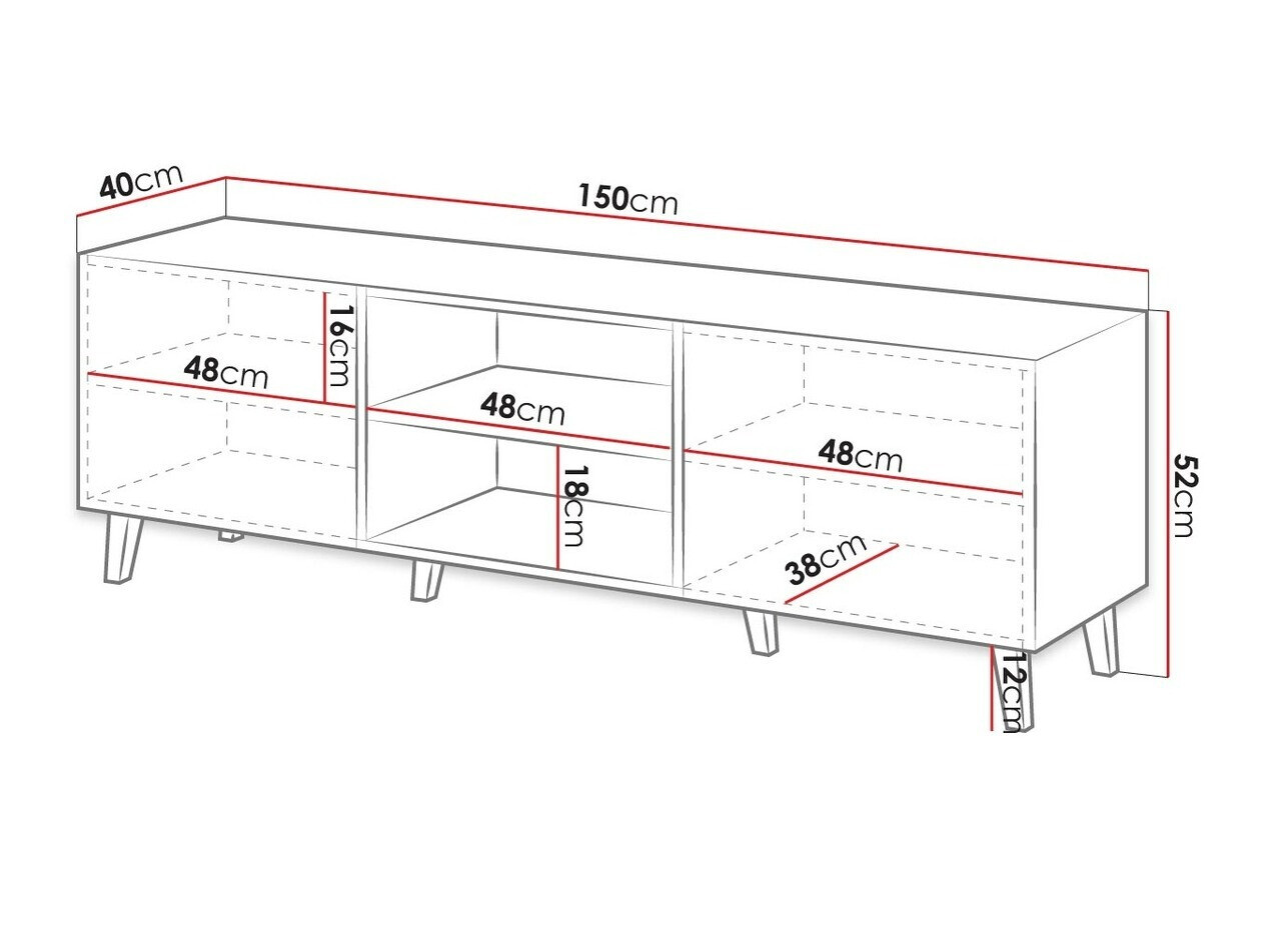 TV-taso Levmari 102 (Valkoinen + Musta)