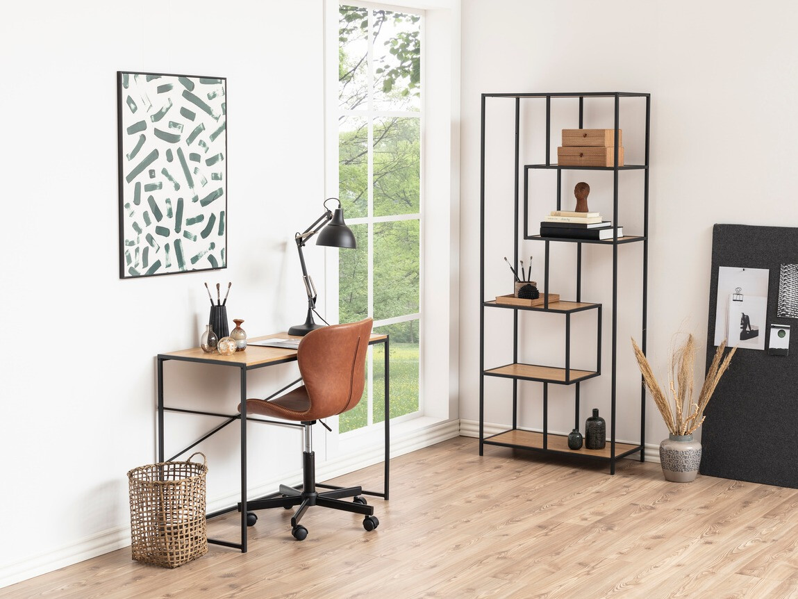 Työpöytä Norsica Sevferi 109 (Villi tammi + Musta)