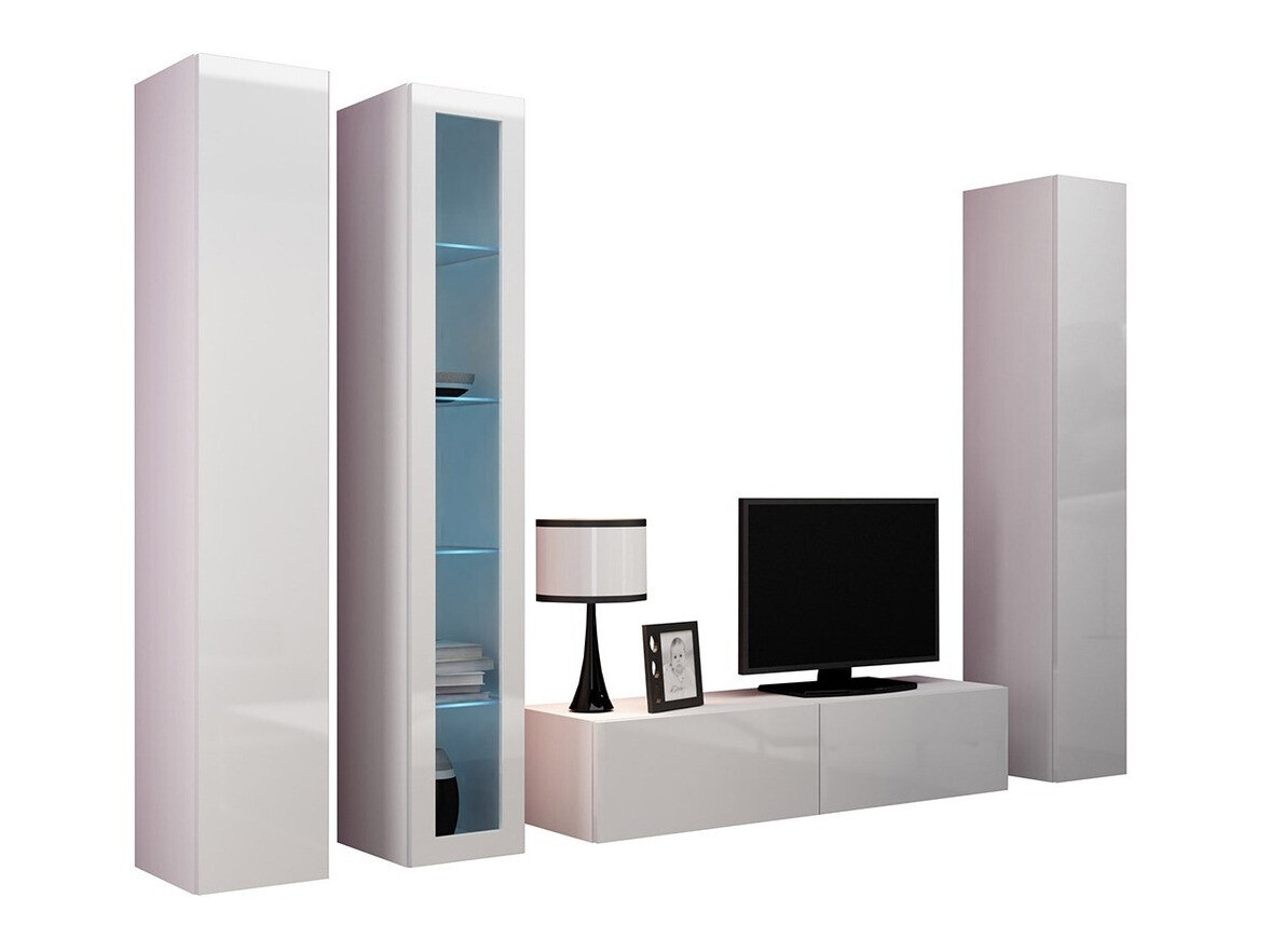 Olohuonesetti Venenou 107 (Valkoinen + Kiiltävä valkoinen)